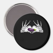 ナスクラシックハート – スケルトンハンズ マグネット (正面/裏面)