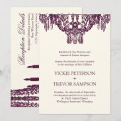 ナスシャンデリア結婚式招待状 招待状 (正面/裏面)