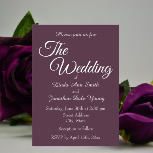 ナスシンプルスタイル結婚ズ 箔招待状