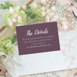 ナスシンプルスタイル結婚詳細 エンクロージャーカード