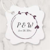 ナスシンプルハートリースモノグラ結婚ム フェイバータグ (正面)