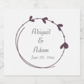 ナスシンプルハートリース結婚ズ スパークリングワインラベル (シングルラベル)