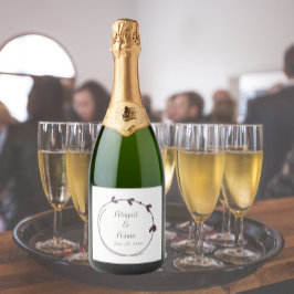 ナスシンプルハートリース結婚ズ スパークリングワインラベル