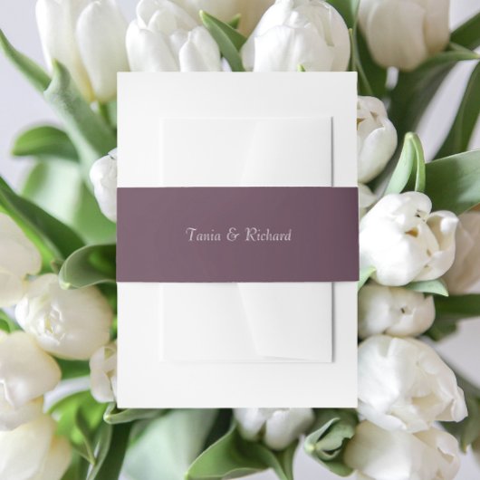 ナスシンプル様式名結婚付き 招待状ベリーバンド