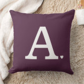 ナスナス深いパープルイニシャルスローピロ クッション (ブランケット)