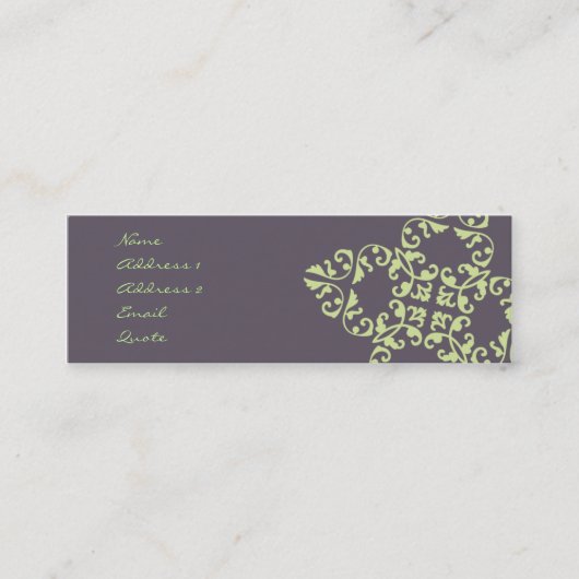 ナスパターン スキニー名刺 (正面)