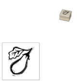 ナスベジタリアンメニュー選択リノ素朴カット ラバースタンプ (押印)