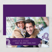 ナスペイズリー結婚の写真日付を保存 セーブザデート (正面/裏面)