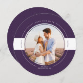 ナスモダンの紫が日付の写真を救う セーブザデート (正面/裏面)