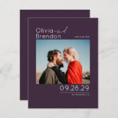 ナスモダンパーエレガントプル日付の写真を保存 セーブザデート (正面/裏面)