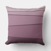 ナスモダンパープルストライプのの不規則な色合い クッション (正面)