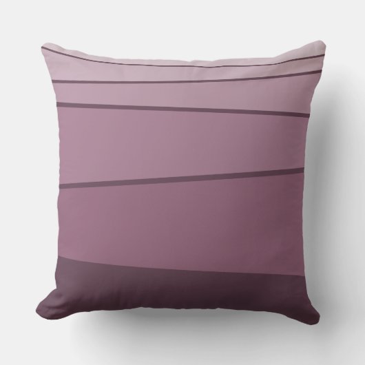 ナスモダンパープルストライプのの不規則な色合い クッション (正面)