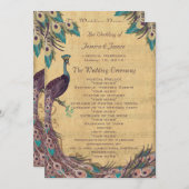 ナスヴィンテージ孔雀結婚式 プログラム (正面/裏面)