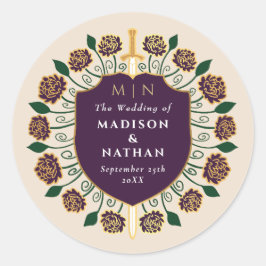 ナス剣シールドファンタジーモノグラム結婚ズ ラウンドシール