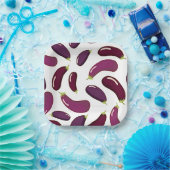 ナス印刷紙プレート ペーパープレート (パーティー)