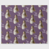 ナス梅と誕生日カスタム文字と写真 – ラッピングペーパー (フラット)