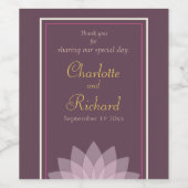 ナス梅と赤面ピンクフローラ ワインラベル (シングルラベル)