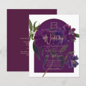 ナス梅パープルフローラフォレストグリーン結婚ズ (正面/裏面)