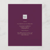 ナス梅パープルフローラフォレストグリーン結婚ズ (裏面)