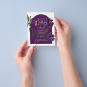 ナス梅パープルフローラフォレストグリーン結婚ズ チラシ (手)