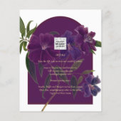 ナス梅パープルフローラフォレストグリーン結婚ズ チラシ (裏面)