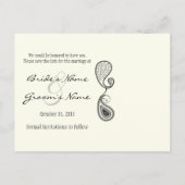 ナス梅ペイズリー写真の日付を保存 案内ポストカード (裏面)