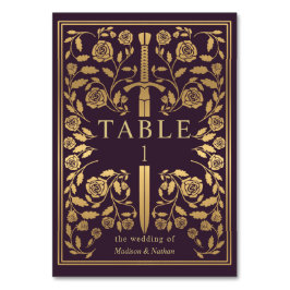 ナス王室の中世結婚剣 テーブルナンバー