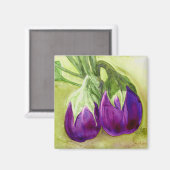 ナス磁石2個 マグネット (正面/裏面)