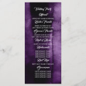 ナス紫と金ゴールドグリッター結婚式 プログラム (裏面)