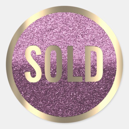 ナス紫のメタリの不動産の実在売り切れ ラウンドシール (正面)