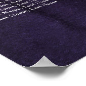 ナス紫の水色結婚の座席表 ポスター (角)