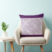 ナス紫の白アフリカの泥の布のパターン クッション (椅子)