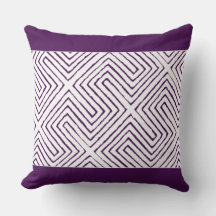 ナス紫の白アフリカの泥の布のパターン