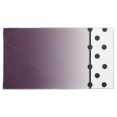 ナス紫の色が水玉模様で薄れる 枕カバー (正面右)