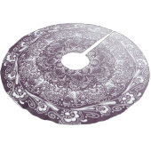 ナス紫の色フェードマンダラ ブラッシュドポリエステルツリースカート (アングル)