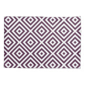 ナス紫ダイヤモンドパターン枕ケース 枕カバー (裏面-左)