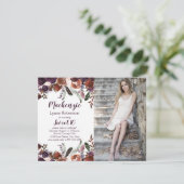 ナス紫バターラムバラ写真Sweet 16 招待状 (スタンド正面)