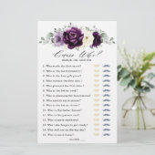 ナス紫プラムアイボリーウィットブライダルシャワーゲーム (スタンド正面)