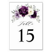 ナス紫プラムアイボリーホワイトフローラズ テーブルナンバー (裏面)