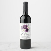 ナス紫プラムアイボリーホワイトフローラズ ワインラベル (正面)