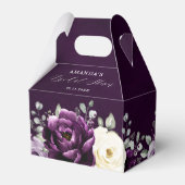 ナス紫プラムアイボリーホワイトブライダルシャワー フェイバーボックス (裏面サイド)