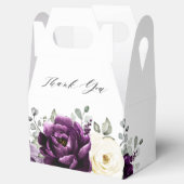 ナス紫プラムアイボリーホワイトブライダルシャワー フェイバーボックス (オープン)