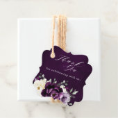 ナス紫プラムアイボリーホワイト結婚ズサンキュー フェイバータグ (インサイチュ)