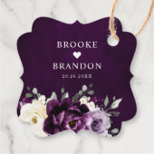 ナス紫プラムアイボリーホワイト結婚ズサンキュー フェイバータグ (裏面)