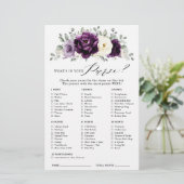 ナス紫プラムアイボリーボホブライダルシャワーゲーム (スタンド正面)