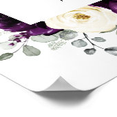 ナス紫プラムアイボリー白カード&ギフト ポスター (角)