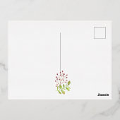 ナス紫ラヌンキュラスフローラ 箔招待状ポストカード (裏面)