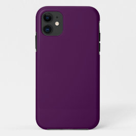 ナス紫無地の色 iPhone 11 ケース