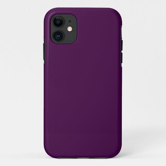 ナス紫無地の色 Case-Mate iPhoneケース (裏面)