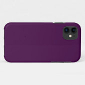 ナス紫無地の色 Case-Mate iPhoneケース (裏面(横))